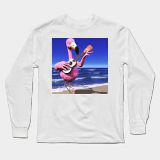 Stringed Flamingo Beeeeeach Long Sleeve T-Shirt